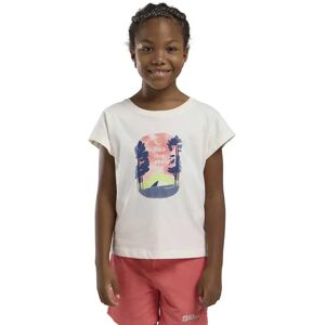 Jack Wolfskin Graphic Short Sleeve T-shirt Print Cotton White 140 cm Girls Jack Wolfskin Graphic Short Sleeve T-shirt Print Cotton White 140 cm Girls