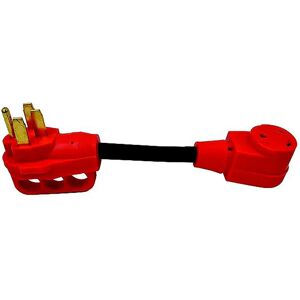 Valterra Dodbone Style 50a Male-30a Female Plug Adapter Black / Red One Size unisex Valterra Dodbone Style 50a Male-30a Female Plug Adapter Black / Red One Size unisex