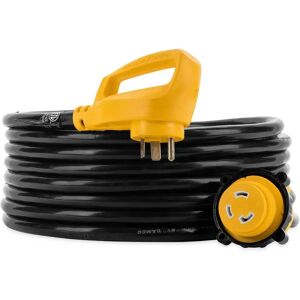 Camco Powergrip Locking Adapter 7.6 M Yellow / Black 30A Female/30A Male unisex Camco Powergrip Locking Adapter 7.6 M Yellow / Black 30A Female/30A Male unisex