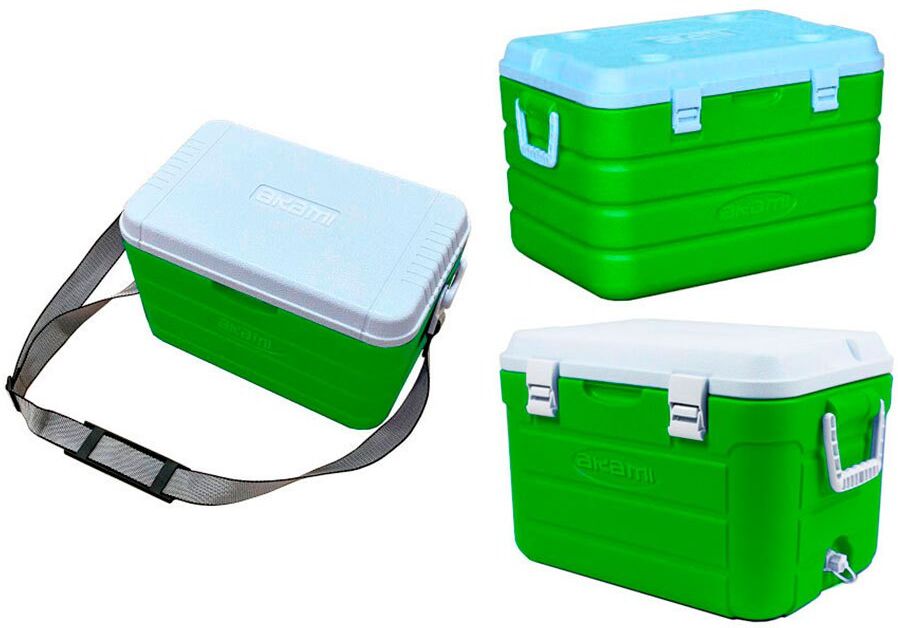 Akami Cb10/cb30/cb60 Rigid Portable Cooler Green / White One Size unisex