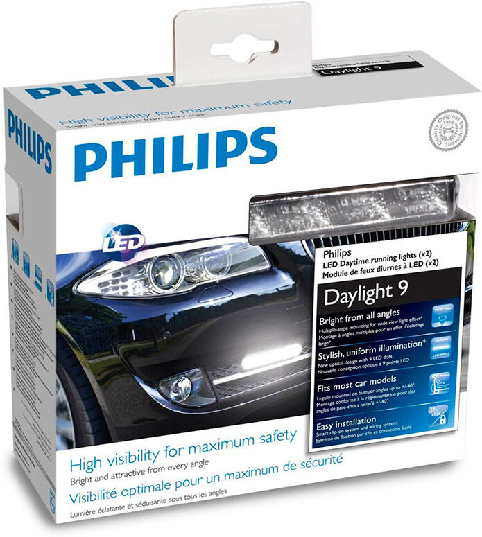 Philips Drl Led Daylight 9 12v 6w-9 Led Flashlight Silver One Size unisex