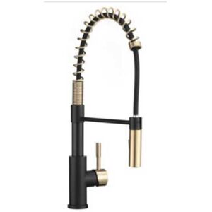 Dura Faucet Pull Down Kitchen Water Tap Black / Gold One Size unisex