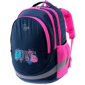 Bejo Scooler Backpack Medieval Blue Love Print / Silver Pink 25 L Boys,Girls