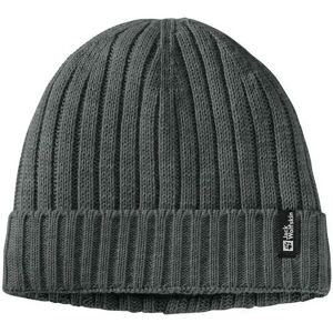 Jack Wolfskin Rib Knit Beanie Slate Green One Size Men,Women Jack Wolfskin Rib Knit Beanie Slate Green One Size Men,Women