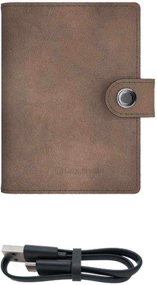 Led Lenser Leather With Lantern Wallet 150 Lumens Taupe Grey One Size unisex
