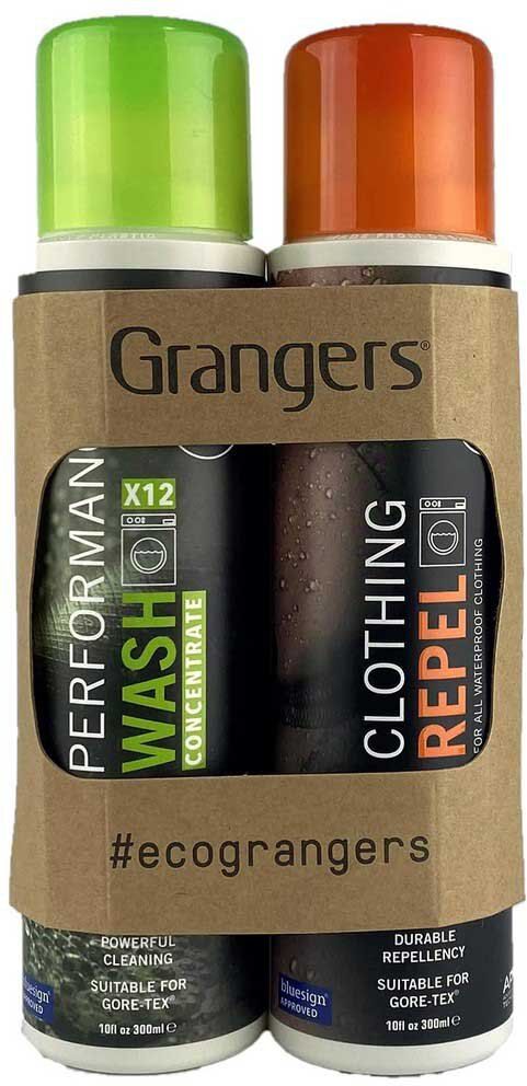 Grangers Performance Wash + Clothing Repel Cleaner & Water Repellent 300ml Black / Green / Orange One Size Men,Women