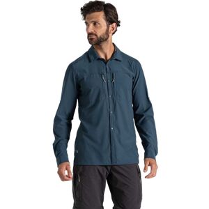 Craghoppers Nosilife Pro V Long Sleeve Shirt Blue Stone M Men