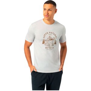 Super.natural Landi Bio Short Sleeve T-shirt White Stone Melange / Kangaroo XL Men