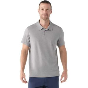 Smartwool 2361 Short Sleeve Polo Light Gray Heather M Men Smartwool 2361 Short Sleeve Polo Light Gray Heather M Men