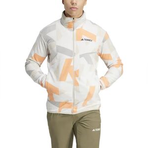 Adidas Terrex Multi Printed Full Zip Fleece Grey One / Amber Tint L Men Adidas Terrex Multi Printed Full Zip Fleece Grey One / Amber Tint L Men
