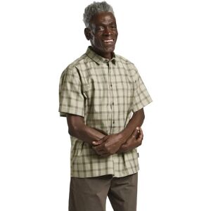 Jack Wolfskin Planalto Short Sleeve Shirt Check Cold Coffee M Men Jack Wolfskin Planalto Short Sleeve Shirt Check Cold Coffee M Men