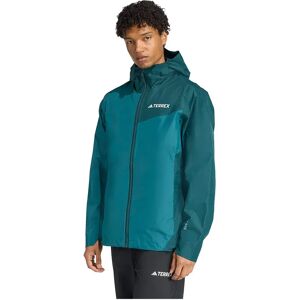 Adidas Terrex Multi 2.5l Rain.rdy Jacket Mystery Green / Aurora Ivy M Men Adidas Terrex Multi 2.5l Rain.rdy Jacket Mystery Green / Aurora Ivy M Men