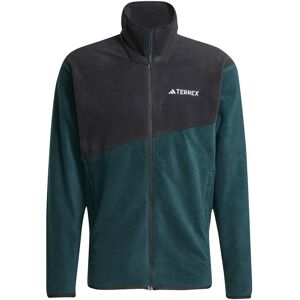 Adidas Terrex Multi Full Zip Fleece Aurora Ivy / Black L Men Adidas Terrex Multi Full Zip Fleece Aurora Ivy / Black L Men