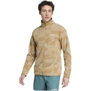Adidas Terrex Multi Printed Full Zip Fleece Cardboard / Blanch Cargo S Men Adidas Terrex Multi Printed Full Zip Fleece Cardboard / Blanch Cargo S Men