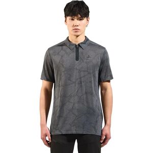 Odlo Ascent Chilltec Short Sleeve Polo Black Melange L Men Odlo Ascent Chilltec Short Sleeve Polo Black Melange L Men