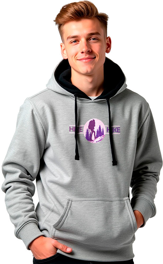 Kruskis All You Need Two-colour Hoodie Heather Grey / Black S Men