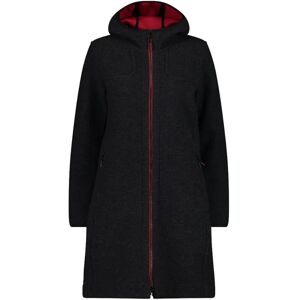 Cmp Fix Hood 32m1616 Jacket Carbone Mel. / Red Wine M Women Cmp Fix Hood 32m1616 Jacket Carbone Mel. / Red Wine M Women