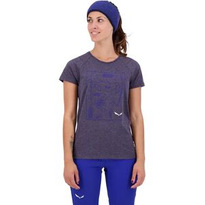 Salewa Pure Box Dry Short Sleeve T-shirt Navy Blazer Melange XL Women Salewa Pure Box Dry Short Sleeve T-shirt Navy Blazer Melange XL Women