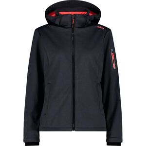 Cmp 39a5006m Softshell Jacket Titanium Mel / Red Fluo 3XL Women Cmp 39a5006m Softshell Jacket Titanium Mel / Red Fluo 3XL Women