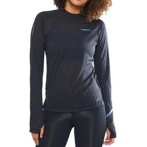 Craft Subz Wool Long Sleeve T-shirt Black Melange / Monument XL Women Craft Subz Wool Long Sleeve T-shirt Black Melange / Monument XL Women