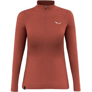 Salewa Zebru Med Warm Amr Half Zip Long Sleeve T-shirt Etruscan Red L Women Salewa Zebru Med Warm Amr Half Zip Long Sleeve T-shirt Etruscan Red L Women