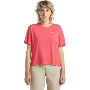 Jack Wolfskin Vonnan Crop Short Sleeve T-shirt Sunset Coral XS Women Jack Wolfskin Vonnan Crop Short Sleeve T-shirt Sunset Coral XS Women