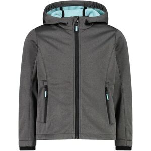 Cmp Fix Hood 3a29385n-m Softshell Jacket Black Mel. / Aqua 4 Years Boys Cmp Fix Hood 3a29385n-m Softshell Jacket Black Mel. / Aqua 4 Years Boys
