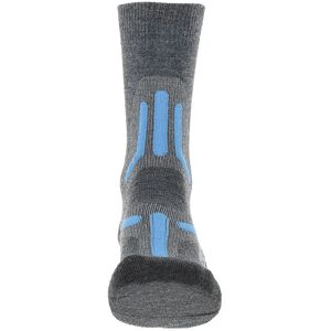 Uyn Trekking 2in Merino Mid Socks Mid Grey / Turquoise UK 7.5 - 8 Women Uyn Trekking 2in Merino Mid Socks Mid Grey / Turquoise UK 7.5 - 8 Women