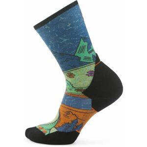 Smartwool Trail Run Targeted Cushion Mountain Print Crew Socks Twilight Blue UK 2-4.5 Women Smartwool Trail Run Targeted Cushion Mountain Print Crew Socks Twilight Blue UK 2-4.5 Women