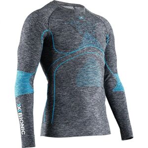 X-bionic Energy Accumulator 4.0 Long Sleeve Base Layer Dark Grey Melange / Blue M Men X-bionic Energy Accumulator 4.0 Long Sleeve Base Layer Dark Grey Melange / Blue M Men