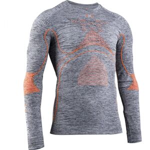 X-bionic Energy Accumulator 4.0 Long Sleeve Base Layer Grey Melange / Orange S Men X-bionic Energy Accumulator 4.0 Long Sleeve Base Layer Grey Melange / Orange S Men