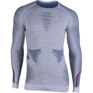 Uyn Ambityon Long Sleeve Base Layer White Melange / Avio / Bordeaux L-XL Men Uyn Ambityon Long Sleeve Base Layer White Melange / Avio / Bordeaux L-XL Men