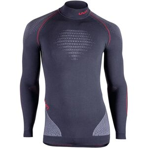 Uyn Evolutyon Long Sleeve Base Layer Charcoal / White / Red 2XL Men Uyn Evolutyon Long Sleeve Base Layer Charcoal / White / Red 2XL Men