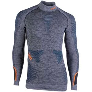 Uyn Ambityon Long Sleeve Base Layer Black Melange / Atlantic / Orange Shiny 2XL Men Uyn Ambityon Long Sleeve Base Layer Black Melange / Atlantic / Orange Shiny 2XL Men