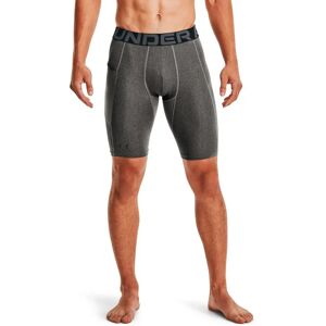 Under Armour Heatgear Compression Long Base Layer Shorts Carbon Heather / Black XL Men Under Armour Heatgear Compression Long Base Layer Shorts Carbon Heather / Black XL Men