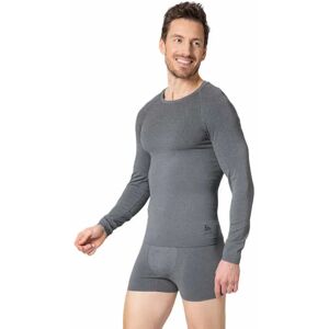 Odlo Crew Performance Light Eco Long Sleeve Base Layer Grey Melange S Men Odlo Crew Performance Light Eco Long Sleeve Base Layer Grey Melange S Men