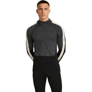 Icebreaker Merino 200 Oasis+ Hoodie Long Sleeve Base Layer Black / Jet Heather / Undyed / Cb M Men Icebreaker Merino 200 Oasis+ Hoodie Long Sleeve Base Layer Black / Jet Heather / Undyed / Cb M Men