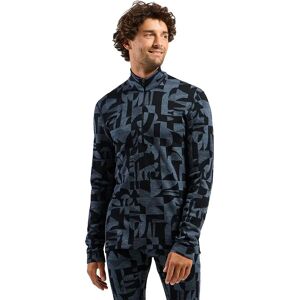 Odlo 112142 Merino Heritage Short Sleeve Base Layer Provincial Blue-Black S Men Odlo 112142 Merino Heritage Short Sleeve Base Layer Provincial Blue-Black S Men