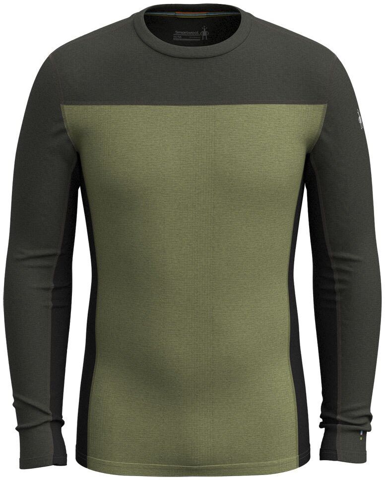 Smartwool Classic Thermal Merino Colorblock Crew Long Sleeve Base Layer Winter Moss / North Woods L Men