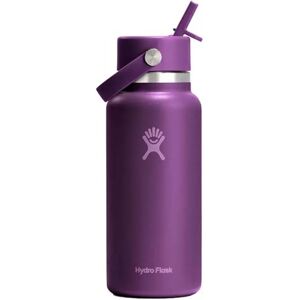 Hydro Flask Wide Flex 947ml Thermal Bottle Beachplum Purple / Straw Cap One Size unisex Hydro Flask Wide Flex 947ml Thermal Bottle Beachplum Purple / Straw Cap One Size unisex