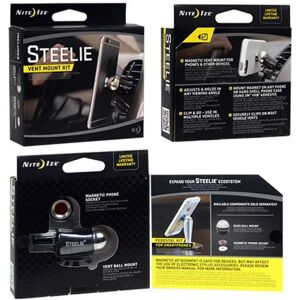 Nite Ize Steelie Car Mount Kit - Secure Vent Phone Holder Nite Ize Steelie Car Mount Kit - Secure Vent Phone Holder