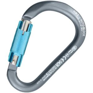 Kong Italy Anodized Aluminum H M S Snap Hook Autoblock Body Grey / Cyan One Size unisex Kong Italy Anodized Aluminum H M S Snap Hook Autoblock Body Grey / Cyan One Size unisex