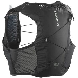 Salomon Active Skin 4 Set Hydration Vest Black / Metal M Men,Women Salomon Active Skin 4 Set Hydration Vest Black / Metal M Men,Women