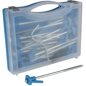 Kampa Grippa Tent Peg 20 Units Silver / Blue One Size unisex Kampa Grippa Tent Peg 20 Units Silver / Blue One Size unisex