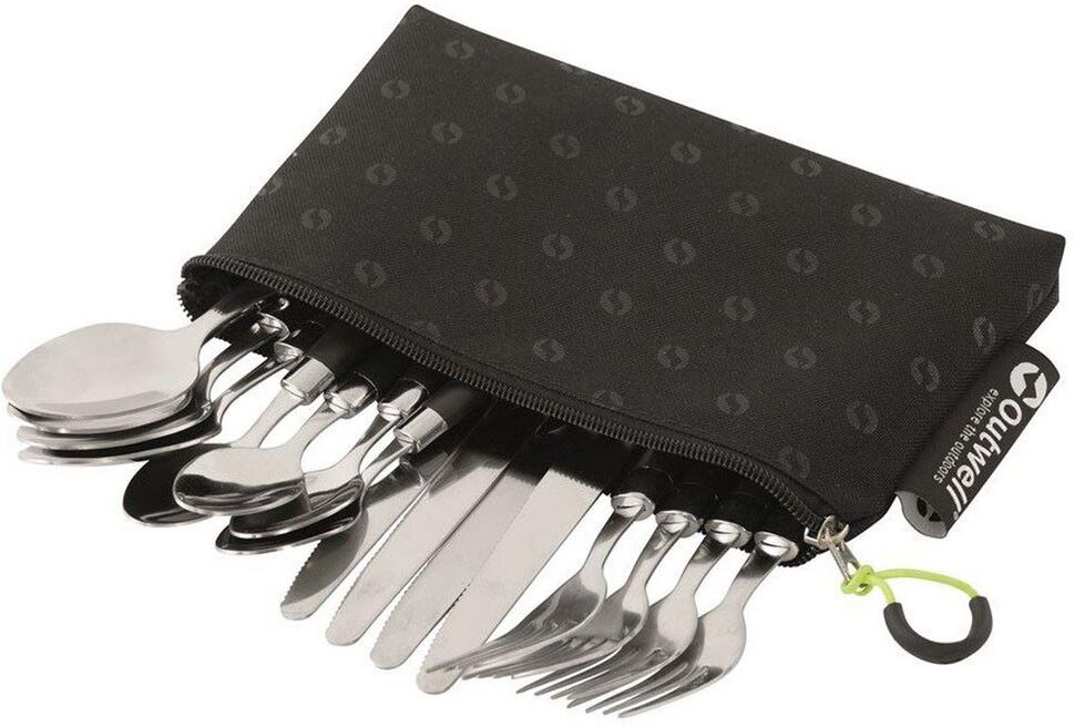 Outwell Pouch Cutlery Set Black One Size unisex