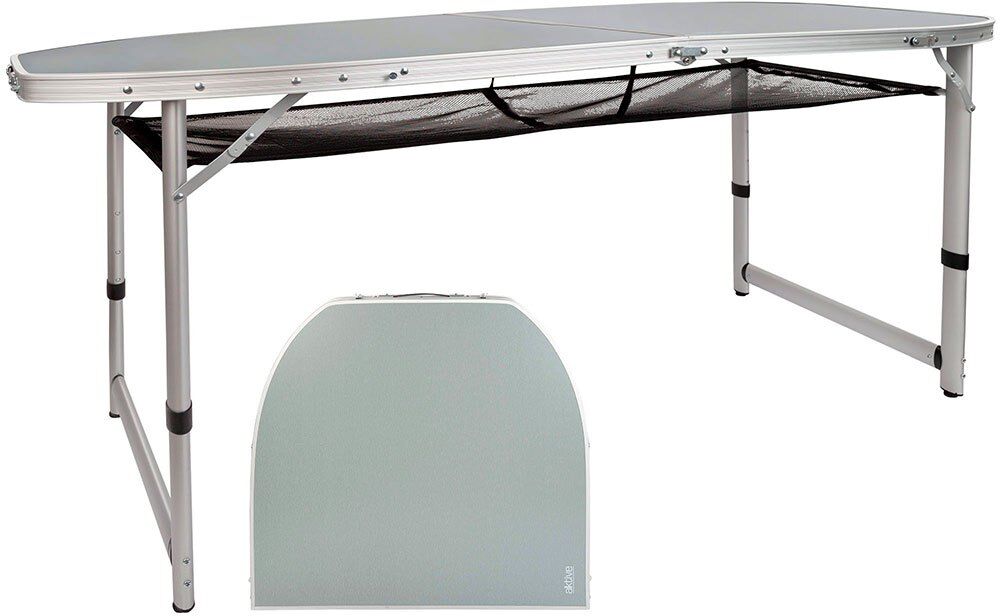 Aktive Height Adjus Folding Camping Table With Mesh Table Grey One Size unisex