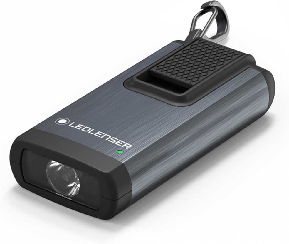Led Lenser K6r Rechargeable Flashlight Keychain Grey 400 Lumens unisex
