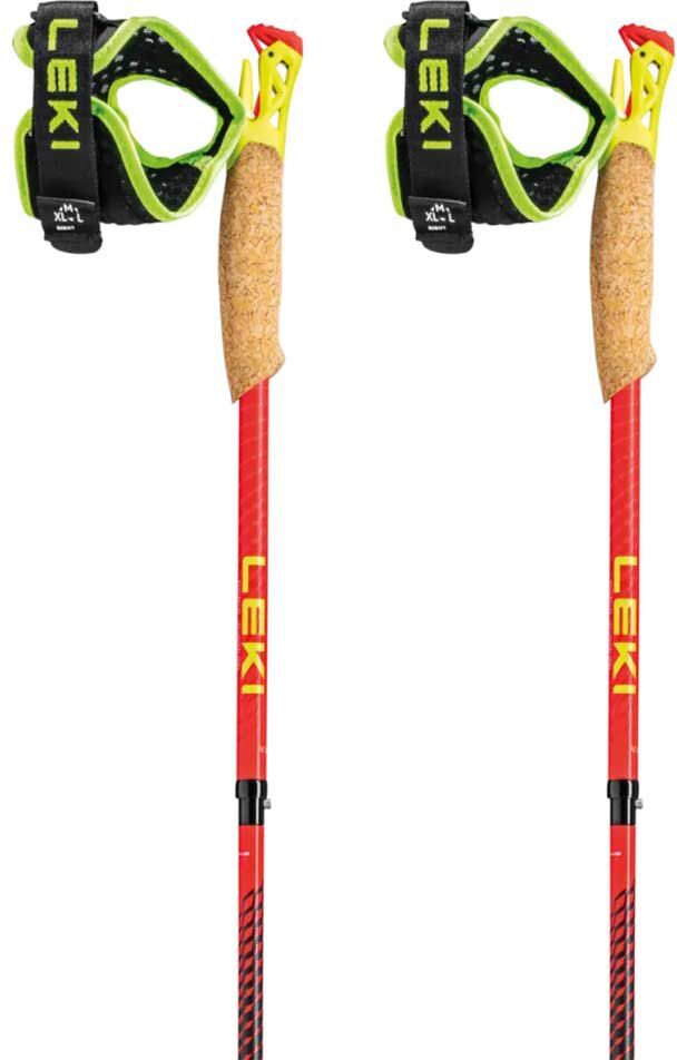 Leki Ultratrail Fx One Superlite Poles Bright Red / Neon Yellow / Natural Carbon 125 cm Men,Women