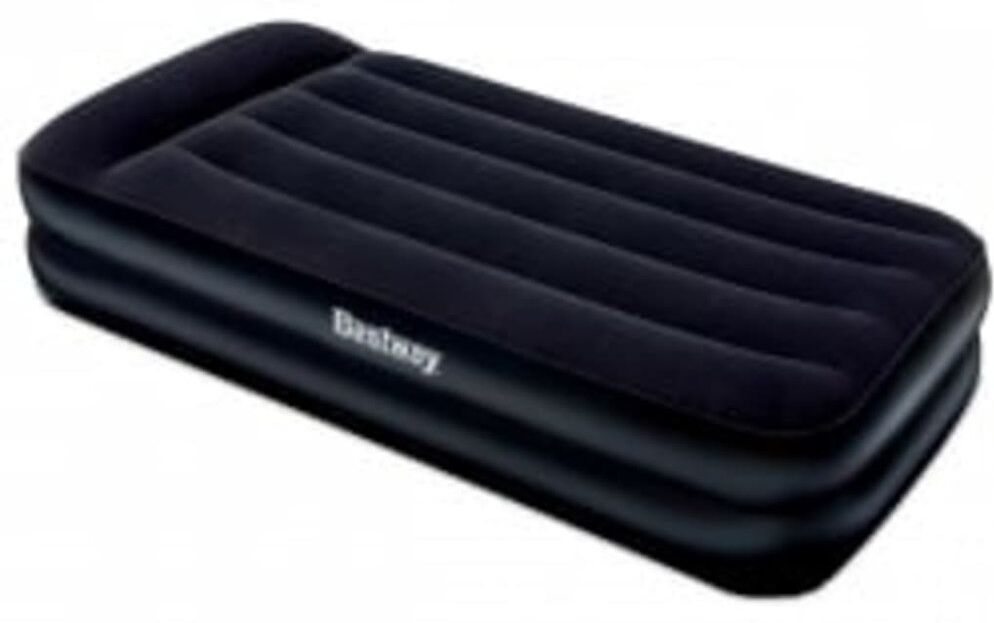 Bestway Inflatable Flocked Airbed With Built-in Electrical Air Pump Black One Size unisex