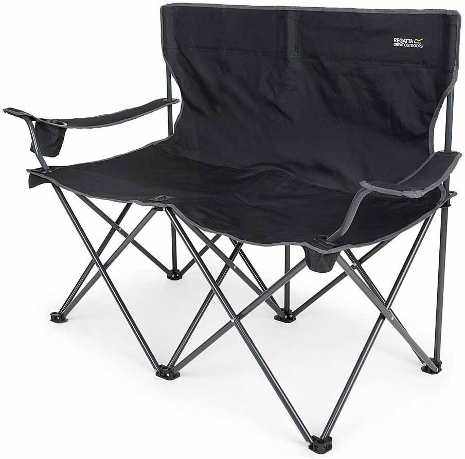 Regatta Isla Double Chair Black / Seal Grey One Size unisex
